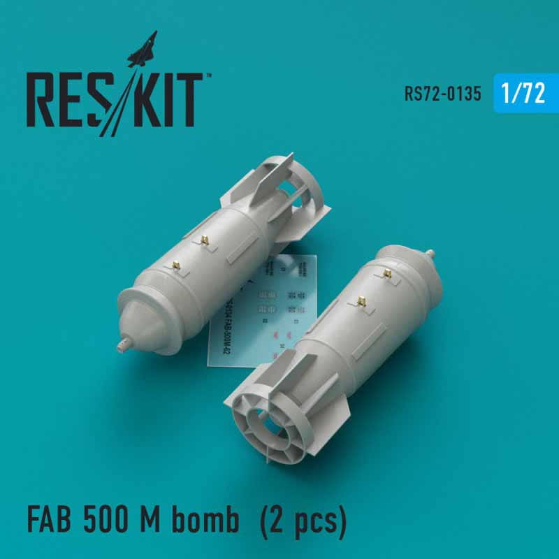 KAB-500L (500kg) Guided bomb (2 pcs) / 1:72, Reskit, RS720099 _ Der  Sockelshop / WAM