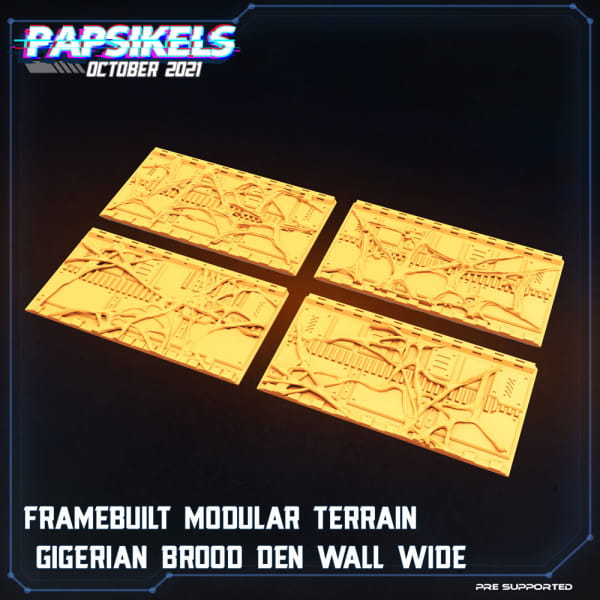 Framebuilt modular Terrain; Brood wide Wall Set