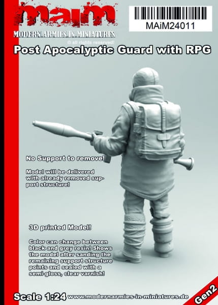 Post Apocalyptic Guard with RPG / 1:24