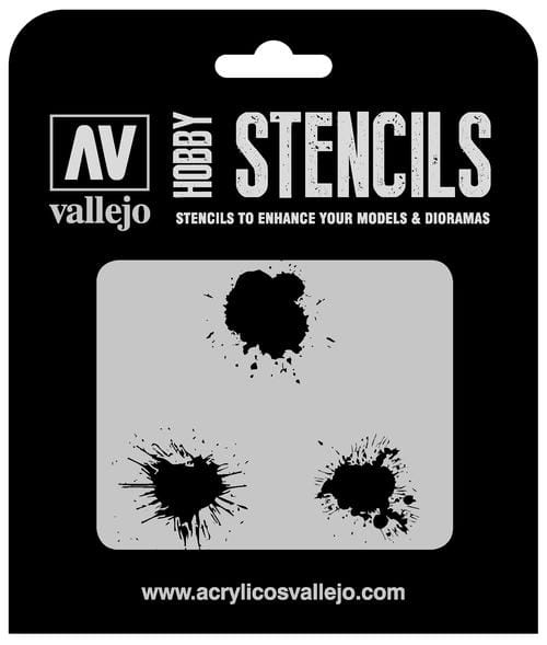 Vallejo Hobby Stencils: Paint Stains - 1:35