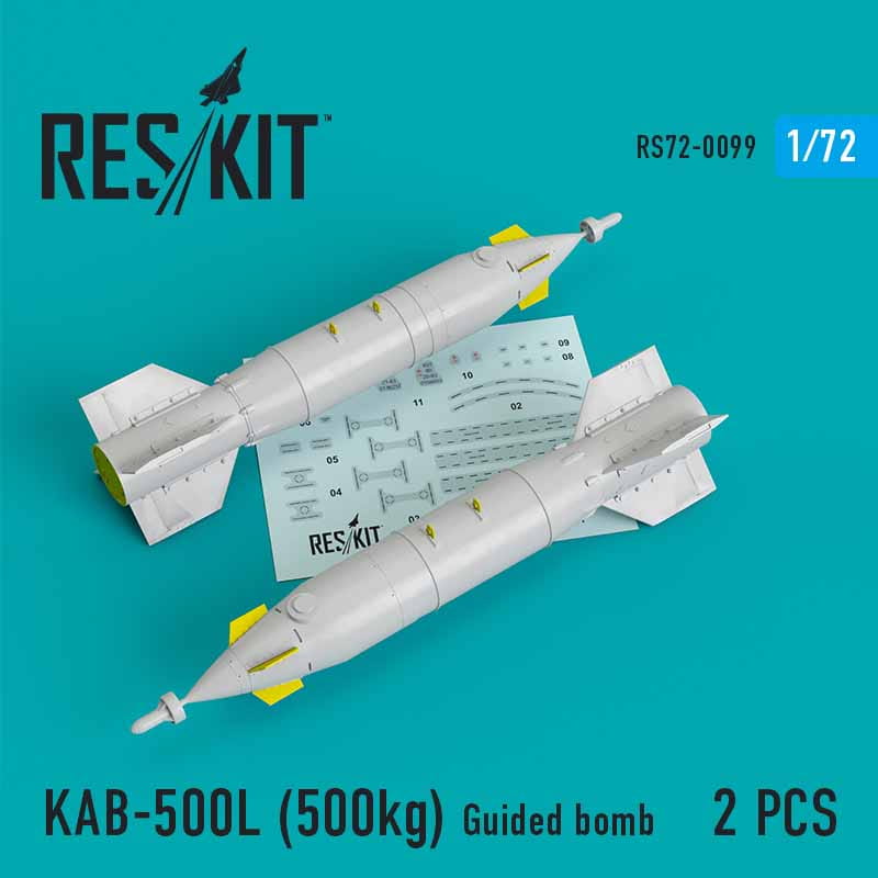 KAB-500L (500kg) Guided bomb (2 pcs) / 1:72, Reskit, RS720099 _