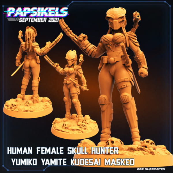 Human Female Skull Hunter Yumiko / 1:16